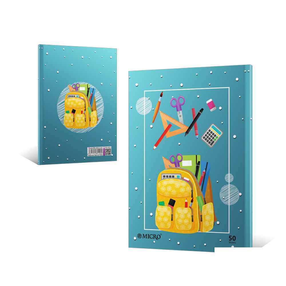 دفتر شطرنجی 50 برگ ته چسب میکرو کد D19